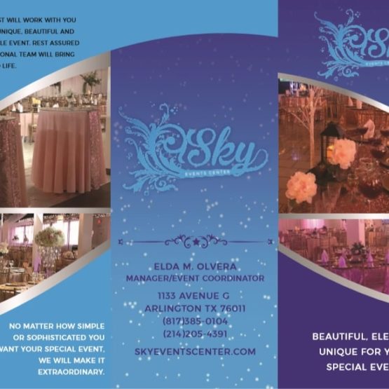 Sky Event Center - Tri Fold Brochure